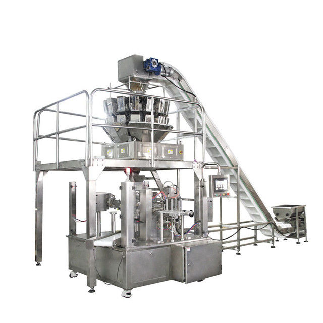 Automatic Granule Premade Pouch Packaging Machine With Wrapping Labeling