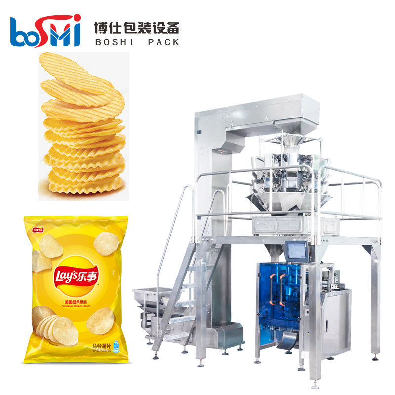 Food Pouch Snack Packing Machine Multifunction With Multihead Weigher