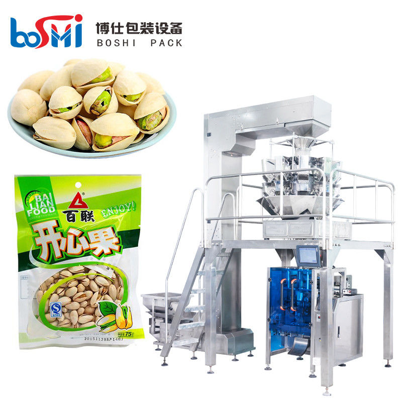 Granule Dry Fruit Pistachio Packing Machine With Labeling Sealing Date Printing