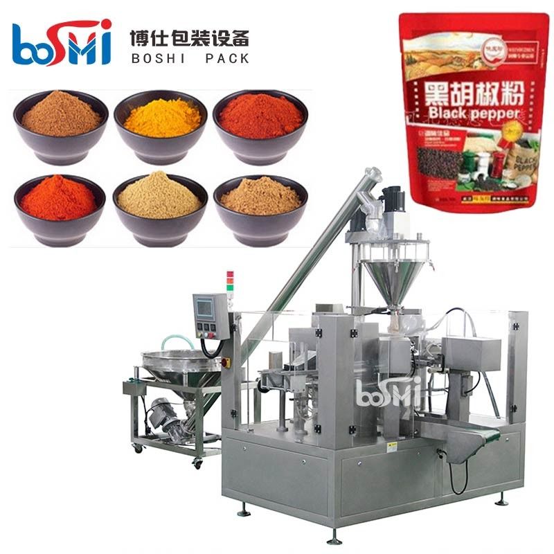 Spice Zipper Bag Premade Pouch Packaging Machine With PLC Touch Screen