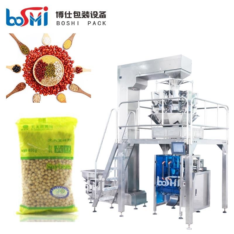 PLC Control Granule Packing Machine , Vegetable Seed Lentils Packaging Machine