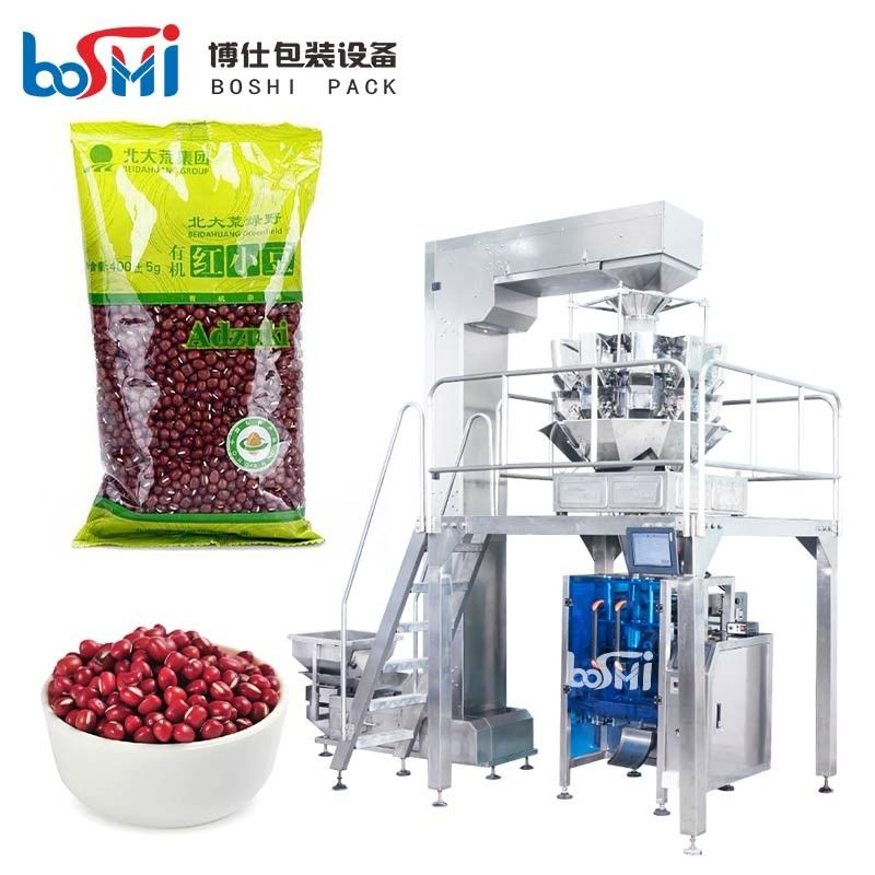Automatic Granule Packaging Machine For Green Lentils Green Split Peas Grain Brown Rice