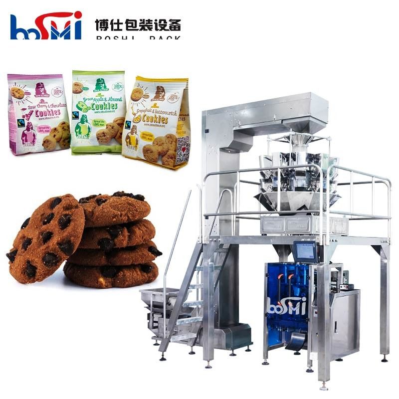 Electrical Pneumatic Vffs Packaging Machine , Multi Head Packing Machine For Puffed Food