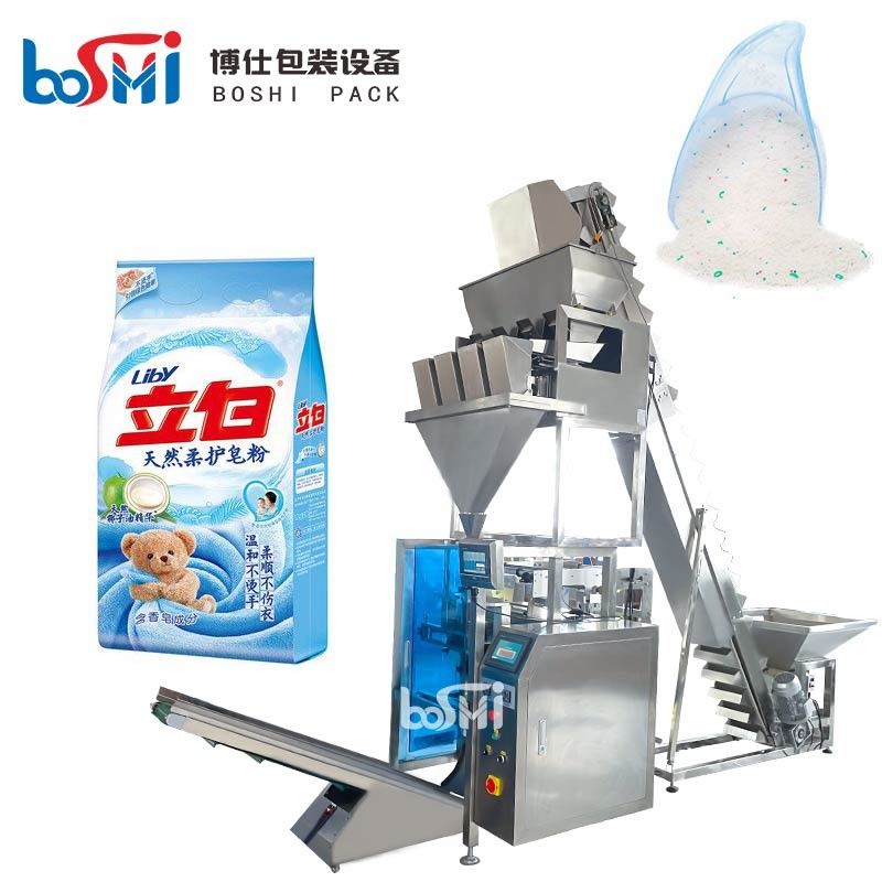 Rice Sugar Cereal Bean Granule 4 Head Weigher Packing Machine Automatic